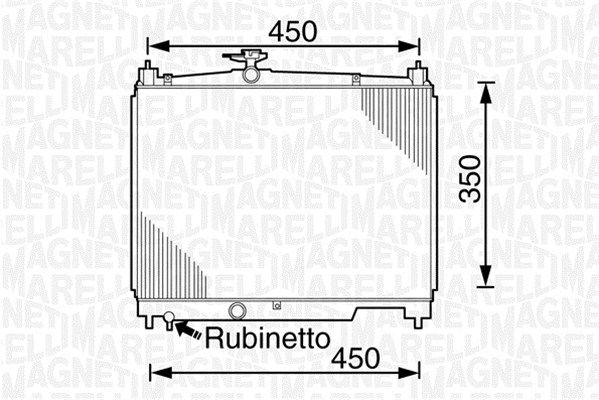 MAGNETI MARELLI Radiaator,mootorijahutus 350213826000